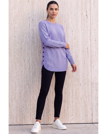 Roman Textured Curved Hem Jumper