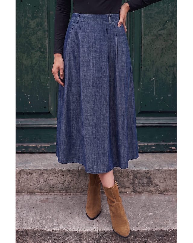 Roman A-Line Woven Skirt