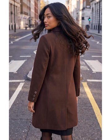 Roman Petite Collared Button Front Coat