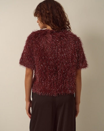 Monsoon Terri Short Sleeve Fringe Top