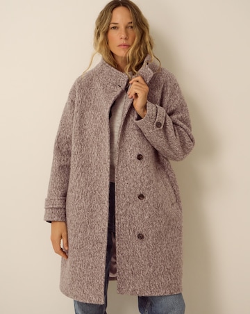 Monsoon Belle Funnel Neck Boucle Coat