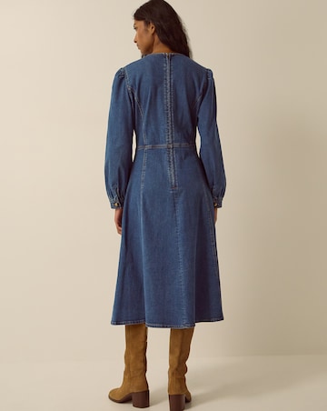 Monsoon Military Denim Midi Dress