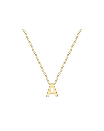 9 Carat Gold A-Z Initial Necklace