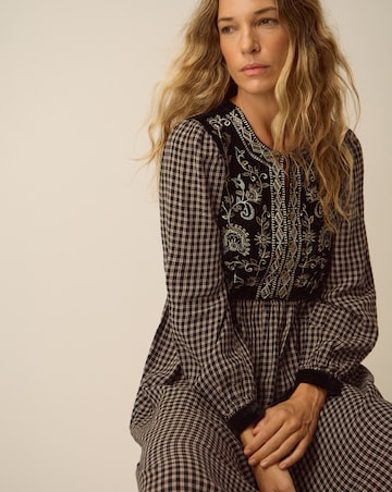 Monsoon Elise Check Midi Dress