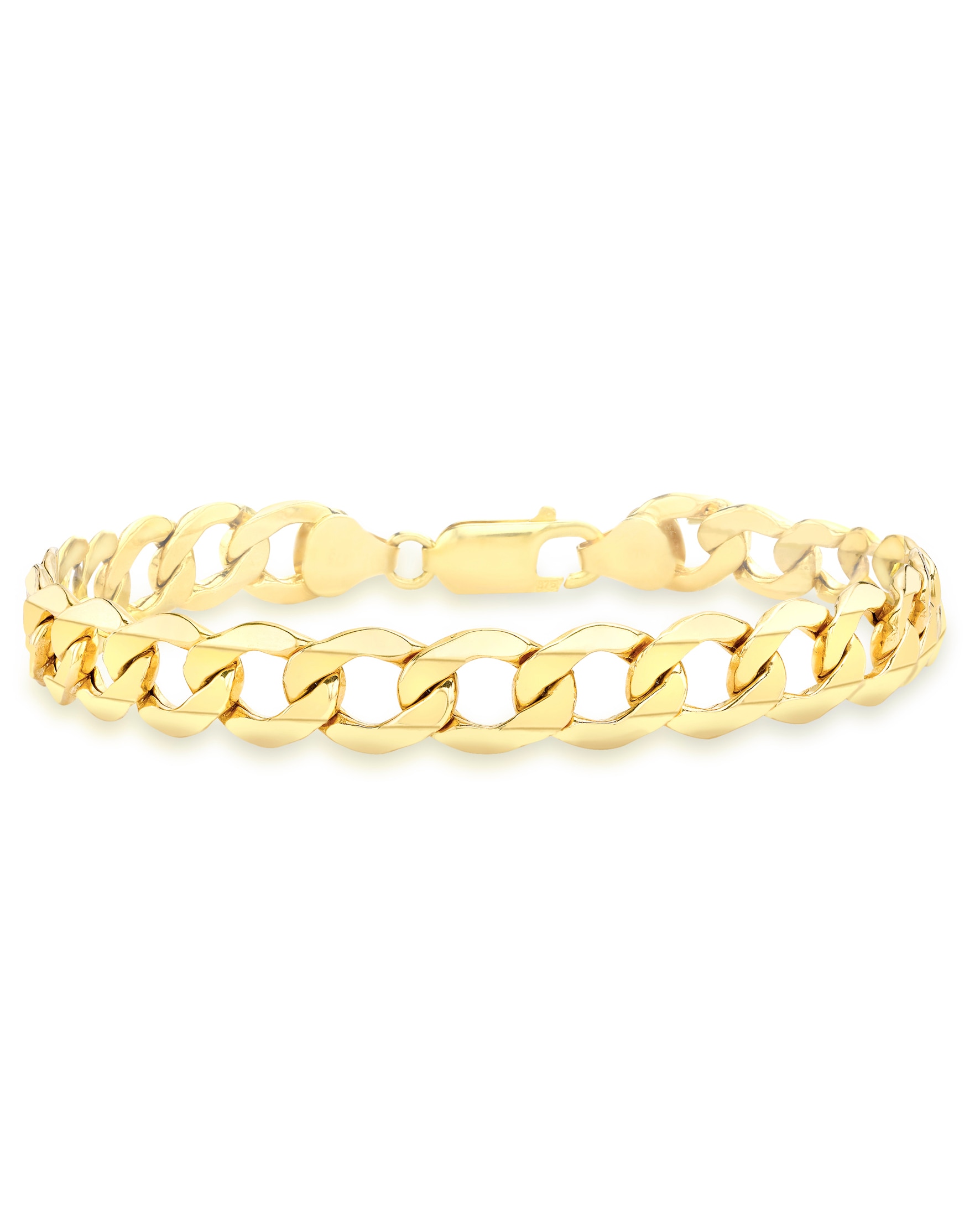 9 Carat Gold 6-Sided Curb Bracelet