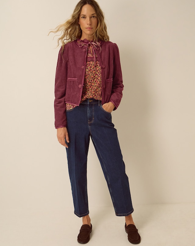 Monsoon Fay Flower Corduroy Jacket