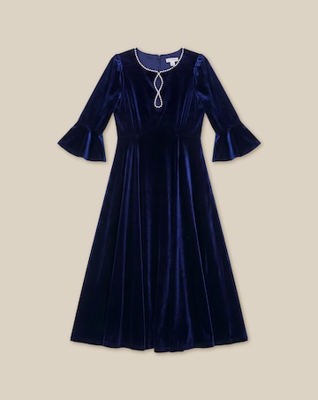 Monsoon Clara Velvet Midi Dress