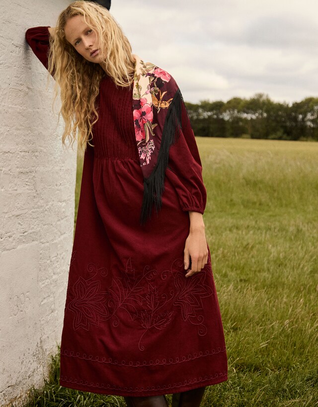 Monsoon Joyce Corduroy Midi Dress