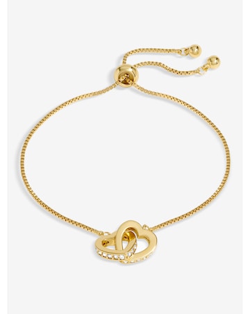 Jon Richard Gold Plated Interlink Heart Toggle Bracelet