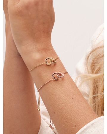 Jon Richard Gold Plated Interlink Heart Toggle Bracelet
