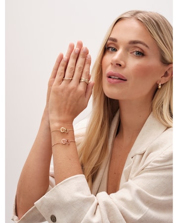 Jon Richard Gold Plated Interlink Heart Toggle Bracelet