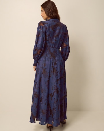 Monsoon Glen Floral Jacquard Midi Dress
