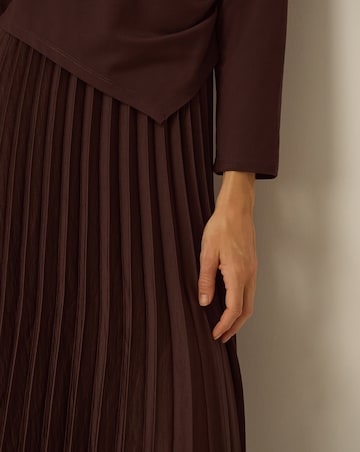 Monsoon Petra Jersey Pleated Midi Dress
