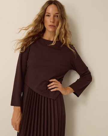Monsoon Petra Jersey Pleated Midi Dress