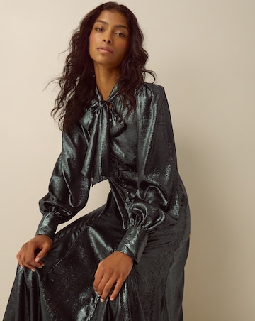 Monsoon Madelyn Metallic Midi Dress