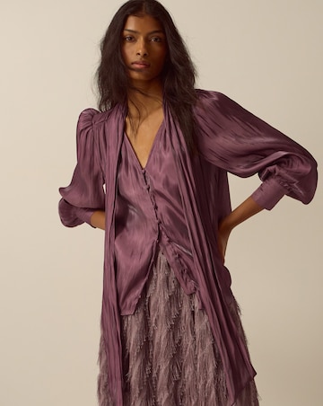 Monsoon Mira Metallic Pussybow Blouse