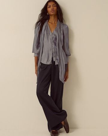 Monsoon Mira Metallic Pussybow Blouse