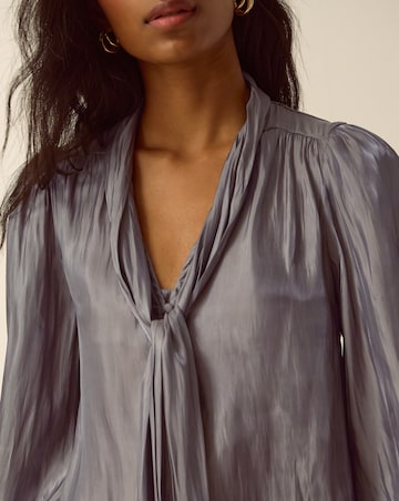Monsoon Mira Metallic Pussybow Blouse