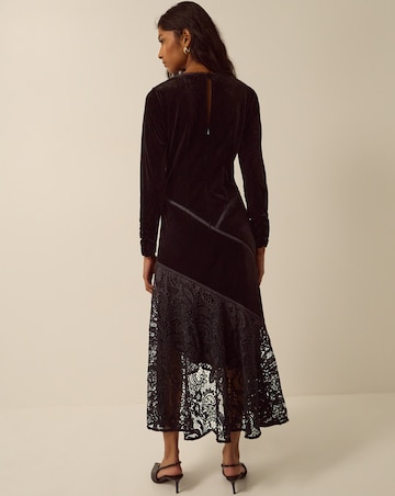 Monsoon Beatrix Velvet Lace Midi Dress