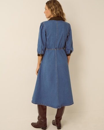 Monsoon Poppy Denim Midi Dress
