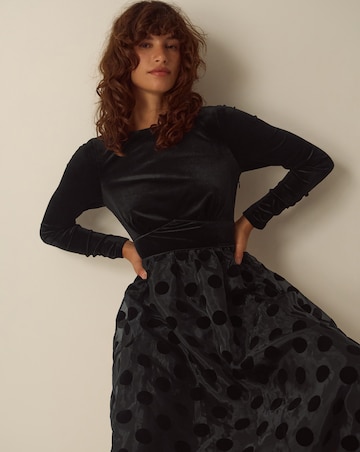 Monsoon Viana Velvet Midi Dress