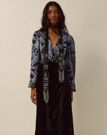 Monsoon Claudia Floral Devor Midi Dress