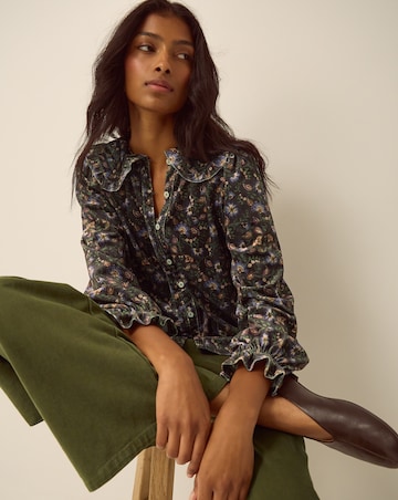 Monsoon Carly Floral Velvet Shirt