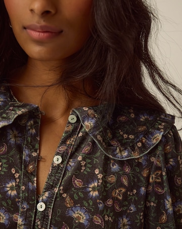 Monsoon Carly Floral Velvet Shirt
