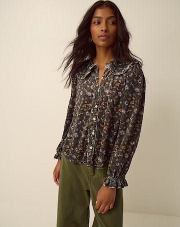 Monsoon Carly Floral Velvet Shirt