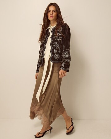 Monsoon Julia Embellished Velvet Jacket