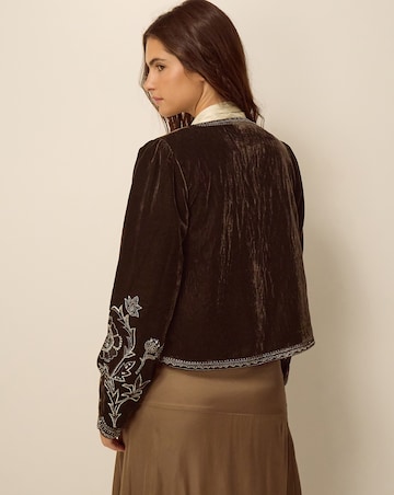 Monsoon Julia Embellished Velvet Jacket