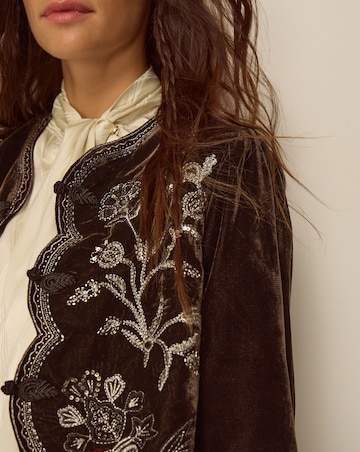 Monsoon Julia Embellished Velvet Jacket