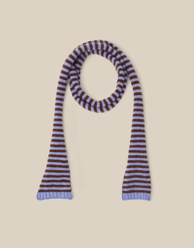 Monsoon Sage Stripe Skinny Scarf