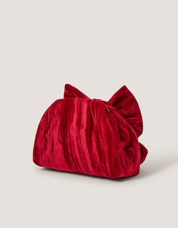 Monsoon Taya Velvet Bow Clutch Bag