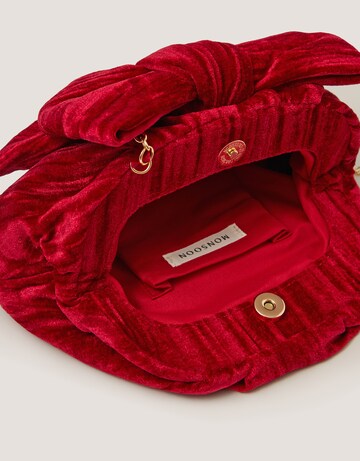 Monsoon Taya Velvet Bow Clutch Bag