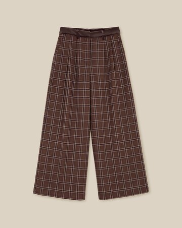 Monsoon Gracie Check Wide Leg Trousers