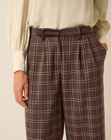 Monsoon Gracie Check Wide Leg Trousers