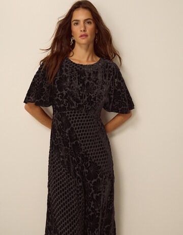 Monsoon Adeline Devore Polka Dot Dress
