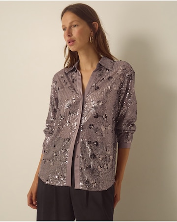 Monsoon Seema Long Sleeve Sequin Shirt