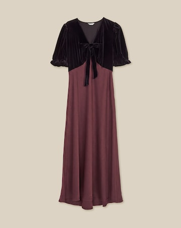 Monsoon Fiona Velvet Satin Midi Dress