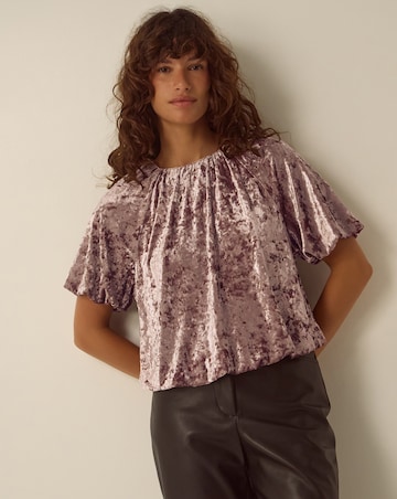 Monsoon Breeda Bubble Hem Velvet Top