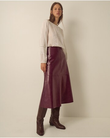 Monsoon Pippa Faux Leather Midi Skirt