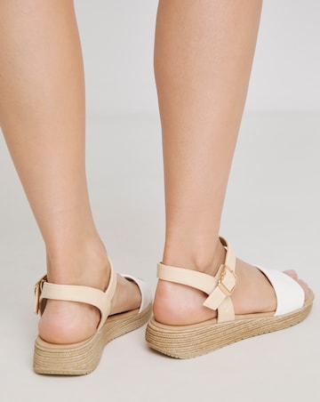 Heavenly Feet Sara Buckle Sandals Wide Fit