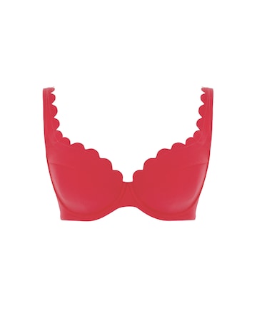 Panache Swim Spirit Red Lauren Plunge Bikini Top