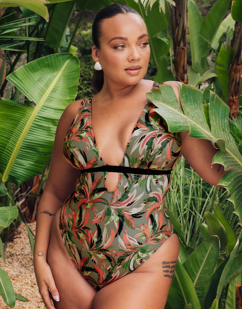 Curvy Kate Sunset Palm Multiway Swimsuit