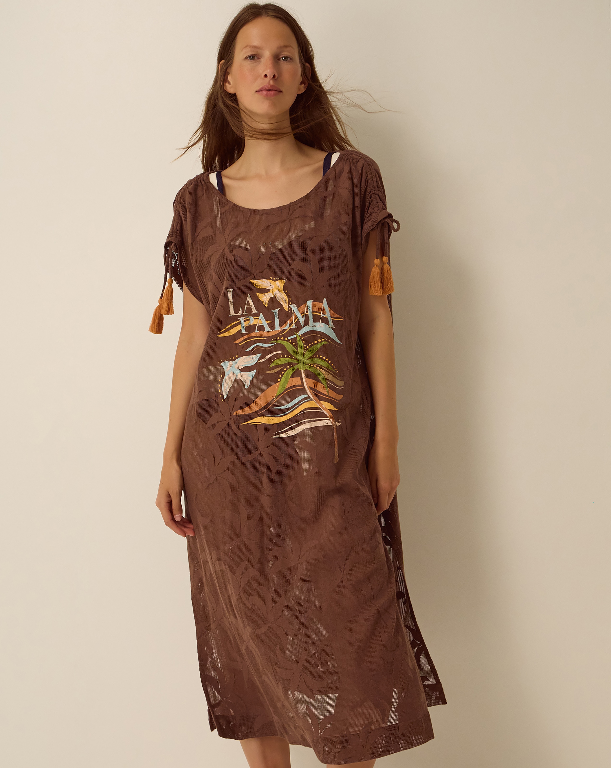 Monsoon La Palma Jacquard Midi Kaftan