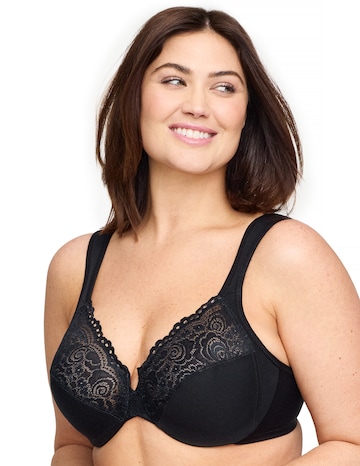 Glamorise Plus Size Low Cut WonderWire Lace Bra 1240