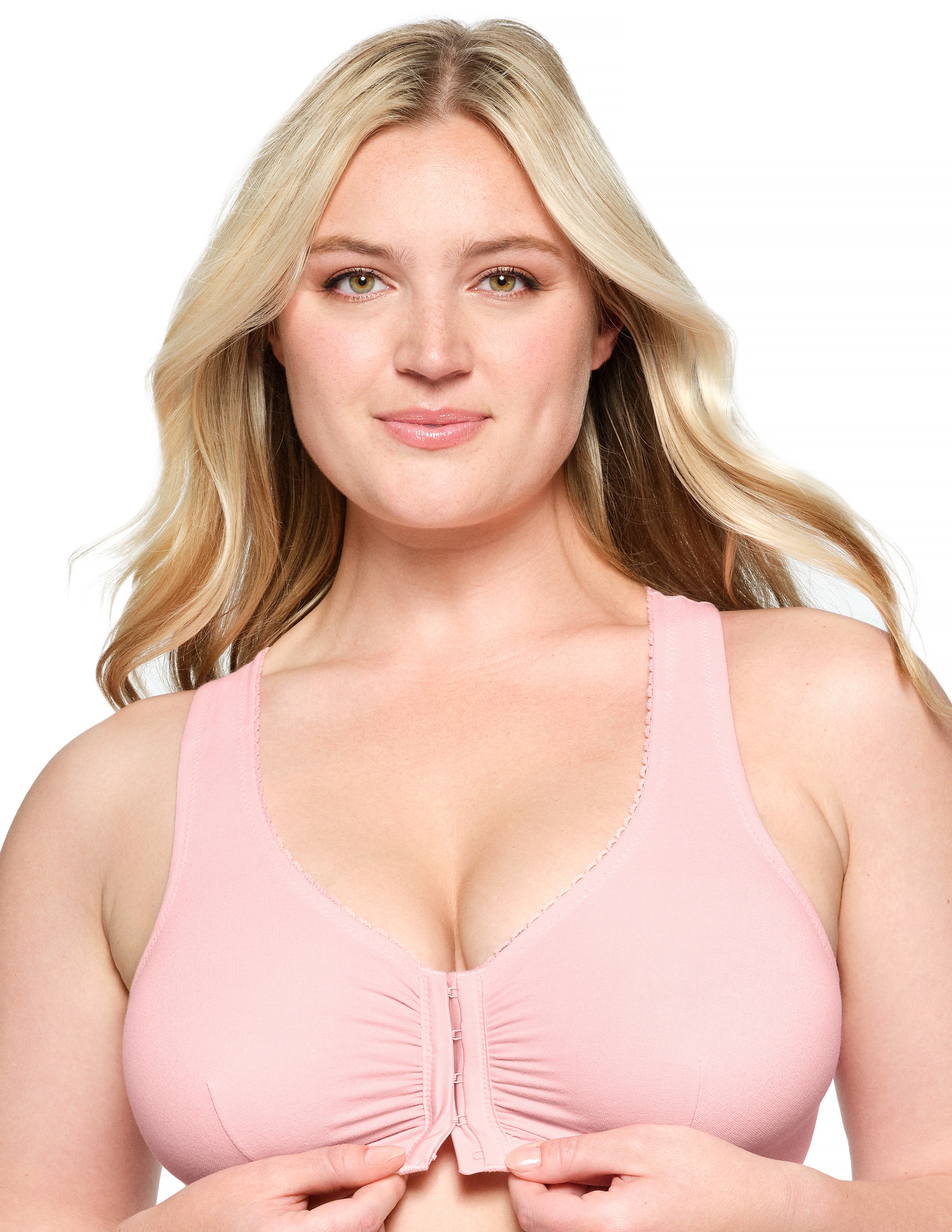 Glamorise Plus Size Front-Fastening Cotton T-Back 1908 | JD Williams