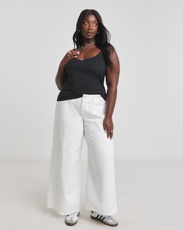 Black V Neck Cami Vest