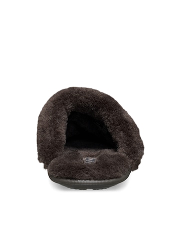 Crocs Dark Cocoa Classic Fuzz Scuff Slipper - Standard Fit